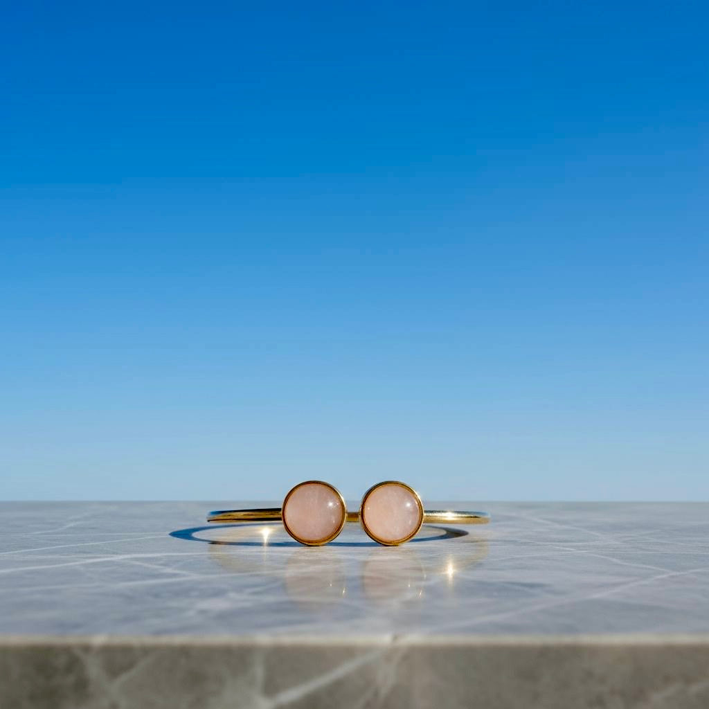 Collectie armbanden met edelstenen in verguld roestvrij staal