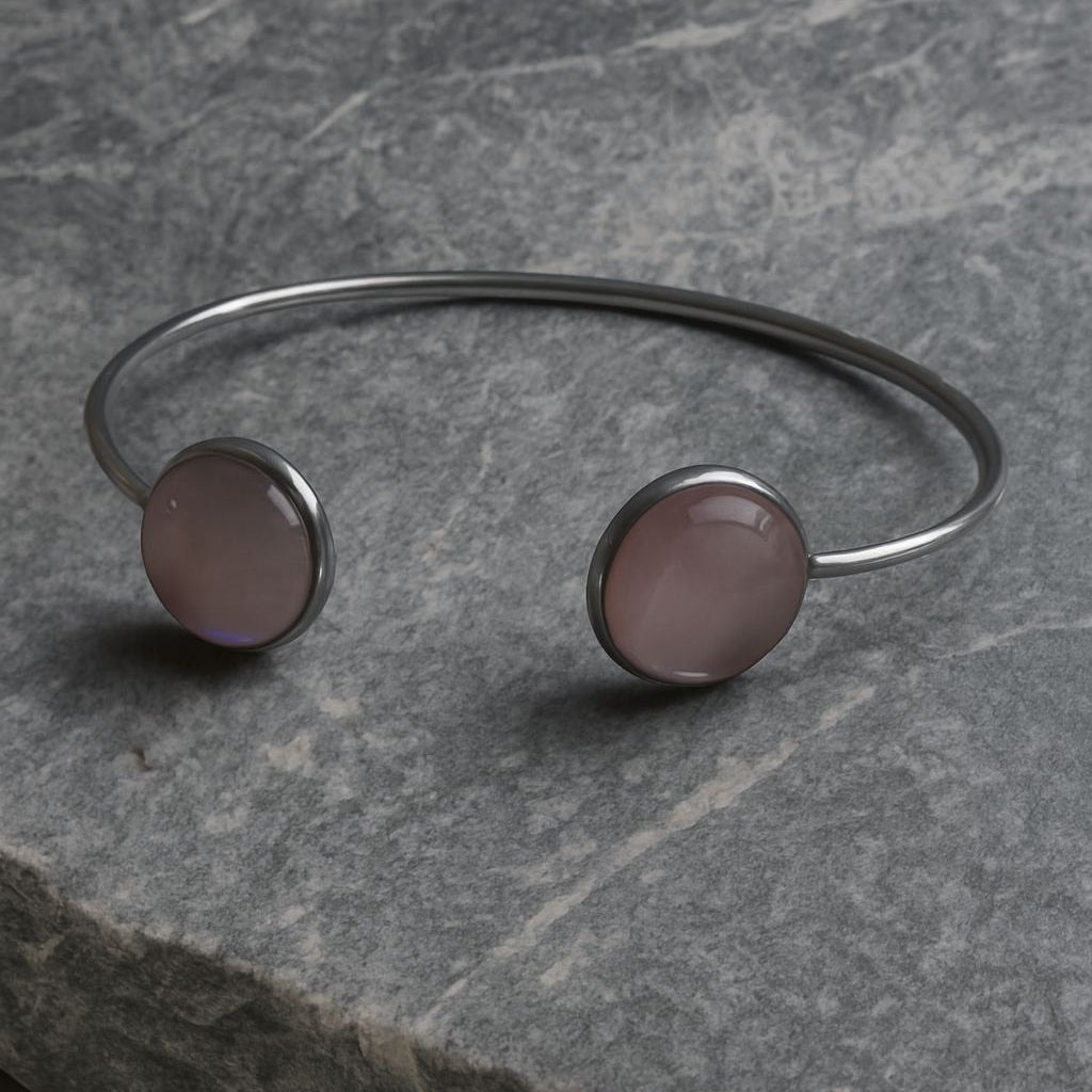 Collectie armbanden met edelstenen in zilver hypoallergeen roestvrij staal