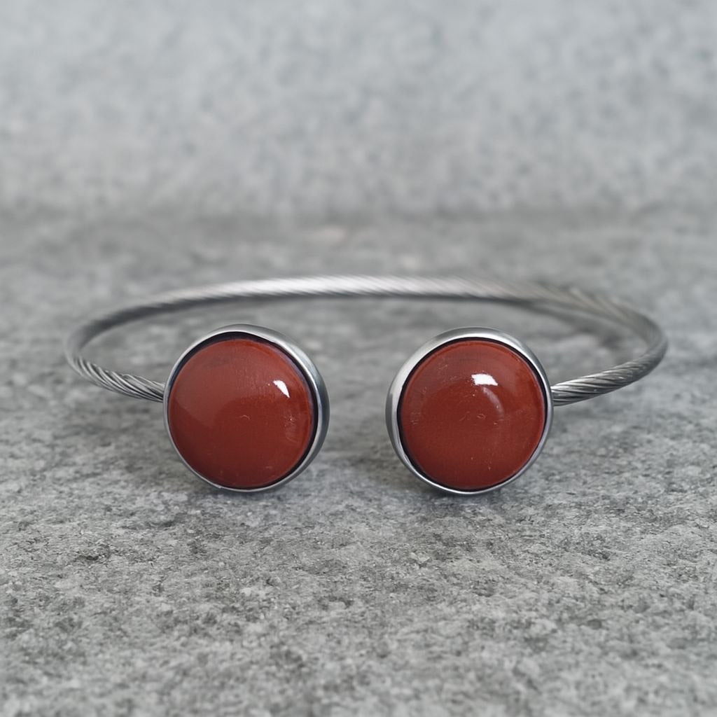 Collectie armbanden met edelstenen in zilver roestvrij staal