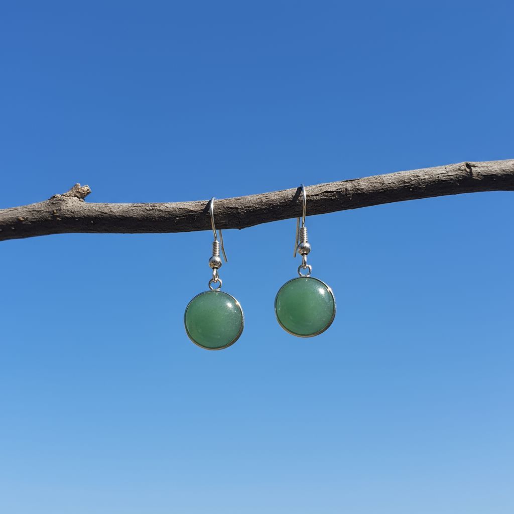 Collectie oorbellen met ronde 12mm edelstenen in zilver hypoallergeen roestvrij staal