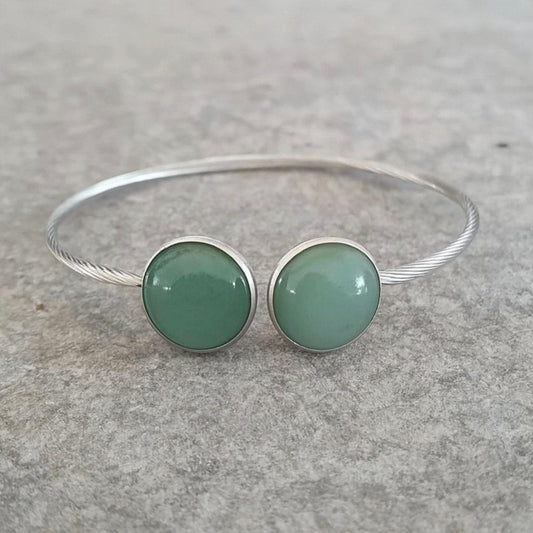 Collectie armbanden met edelstenen in zilver roestvrij staal