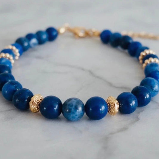 Kralenarmband van lapis lazuli