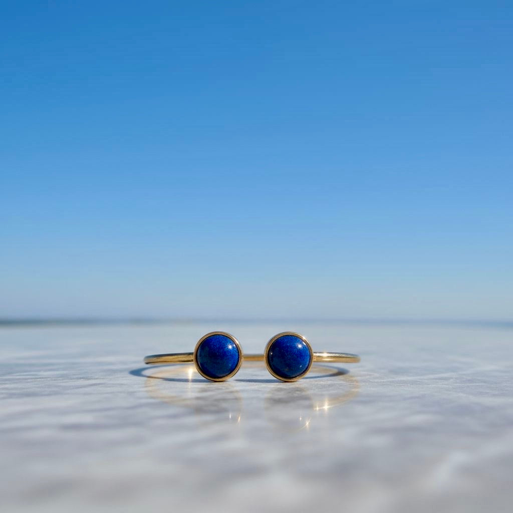 Collectie armbanden met edelstenen in verguld roestvrij staal